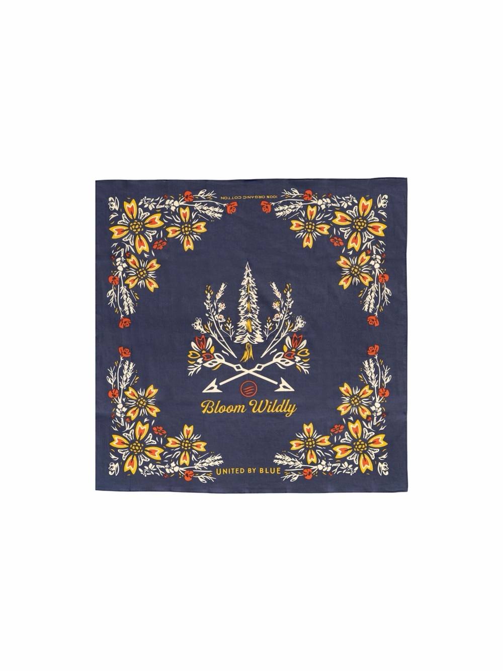 United By Blue Bloom Wildly Organic Cotton Bandana 25”